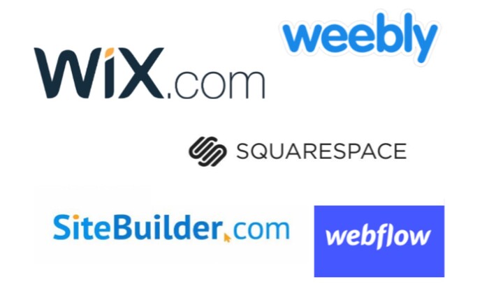 Wix vs Squarespace vs Weebly vs Sitebuilder vs Webflow